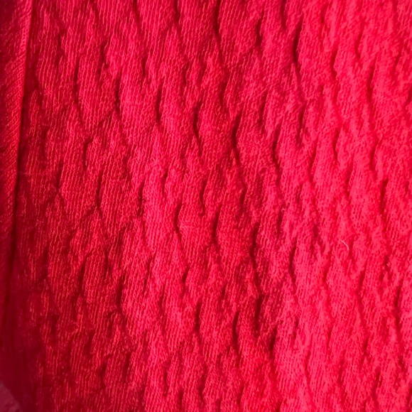 Maeve Red Tulip Hem Knit Dress Size Medium with Exposed Back Zip Up Size Med - Picture 12 of 13